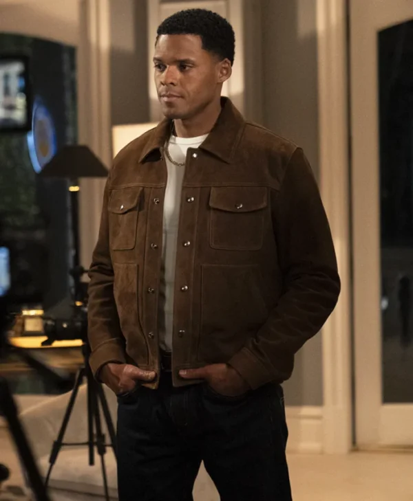 The Rookie S07 Miles Penn Brown Suede Leather Jacket Side