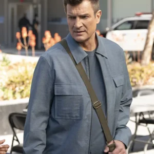 The Rookie S07 Nathan Fillion Grey Jacket Side