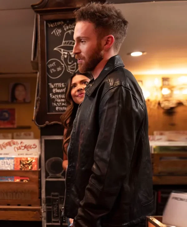 The Rookie S07 Zander Hawley Black Leather Jacket Side