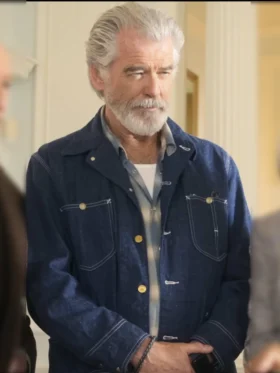 The Thursday Murder Club Pierce Brosnan Denim Jacket