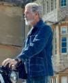 The Thursday Murder Club 2025 Pierce Brosnan Denim Jacket Front
