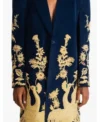 WWE Seth Rollins RAW Golden Peacock Long Coat front