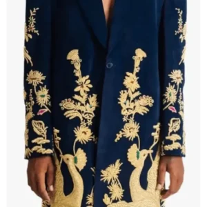 WWE Seth Rollins RAW Golden Peacock Long Coat front