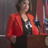 Will Trent S03 Gina Rodriguez Red Blazer Side