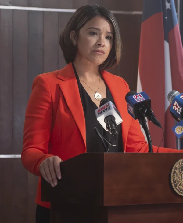 Will Trent S03 Gina Rodriguez Red Blazer Side
