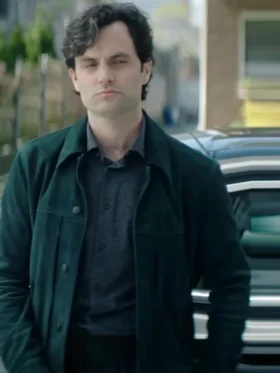 You S05 Penn Badgley Suede Leather Jacket