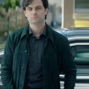 You S05 Penn Badgley Suede Leather Jacket