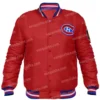 80’s Montreal Canadiens Red Satin Varsity Jacket