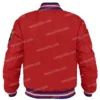 80’s Montreal Canadiens Red Satin Varsity Jacket Back