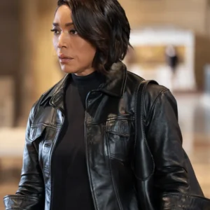9-1-1 S08 Angela Bassett Black Leather Jacket