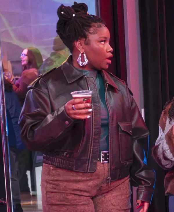 Abbott Elementary S04 Courtney Taylor Leather Jacket