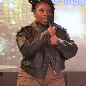 Abbott Elementary S04 Courtney Taylor Black Leather Jacket