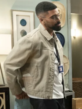 Abbott Elementary S04 Matthew Law Cotton Jacket Back