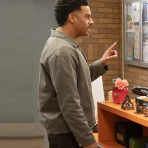 Abbott Elementary S04 Zack Fox Grey Cotton Jacket