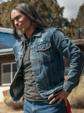 Americana Zahn McClarnon Blue Denim Jacket