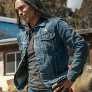 Americana Zahn McClarnon Blue Denim Jacket