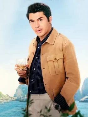 Another Simple Favor 2025 Henry Golding Brown Jacket