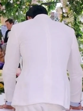 Another Simple Favor 2025 Michele Morrone White Blazer