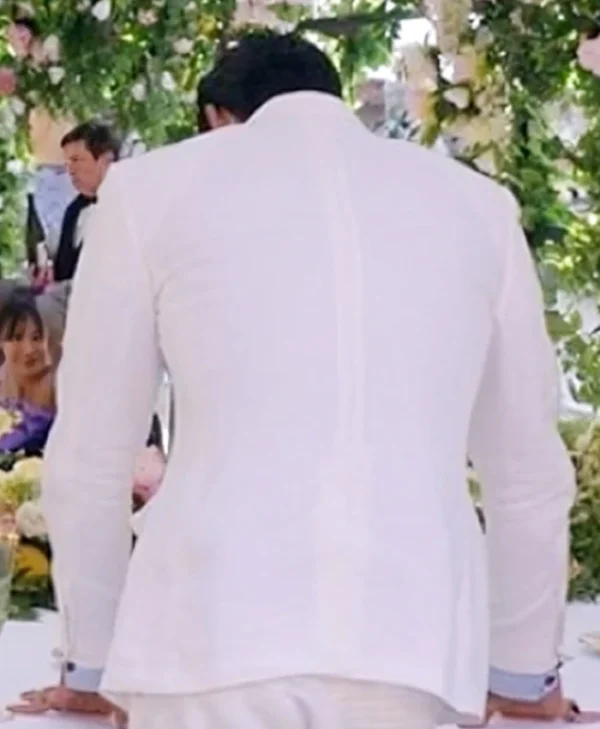 Another Simple Favor 2025 Michele Morrone White Blazer
