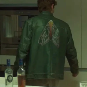 Bad Influence 2025 Alberto Olmo Green Leather Jacket