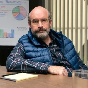 Bad Thoughts S01 Tom Segura Blue Puffer Vest Side