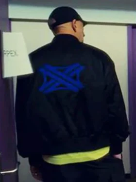 Banger 2025 Vincent Cassel Black Bomber Jacket
