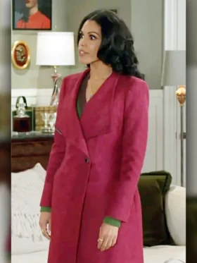 Beyond the Gates S01 Dani Dupree Pink Wool Coat