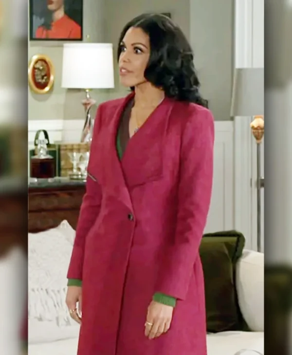 Beyond the Gates S01 Dani Dupree Pink Wool Coat