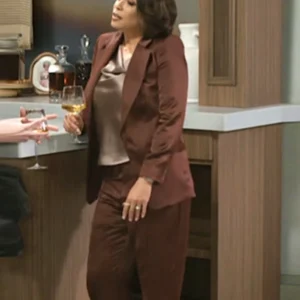 Beyond the Gates S01 Daphnee Duplaix Brown Suit Side