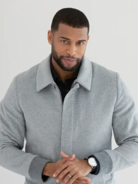 Beyond the Gates S01 Martin Richardson Grey Bomber Jacket Side