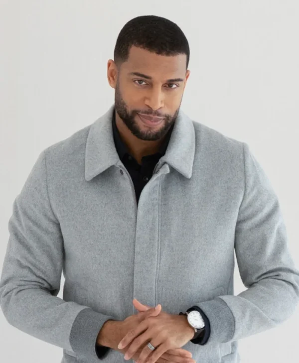 Beyond the Gates S01 Martin Richardson Grey Bomber Jacket Side