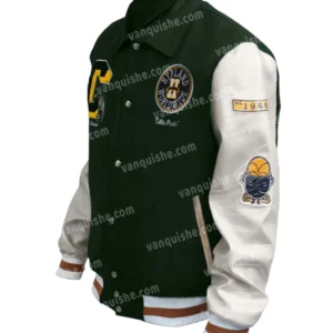 Boston Celtics Varsity Letterman Wool Jacket Side Look
