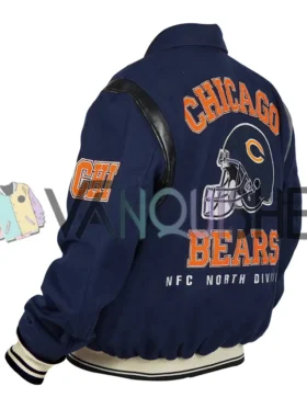 Chicago Bears Varsity Bomber Jacket left back
