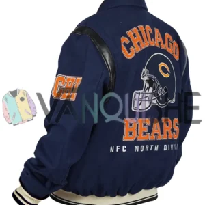Chicago Bears Varsity Bomber Jacket left back