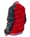 Chicago Bulls Red Varsity Wool Jacket Side Look