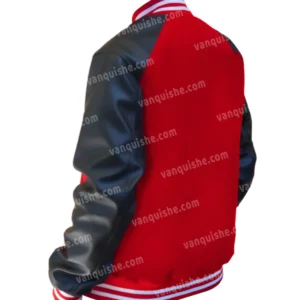 Chicago Bulls Red Varsity Wool Jacket Side Look