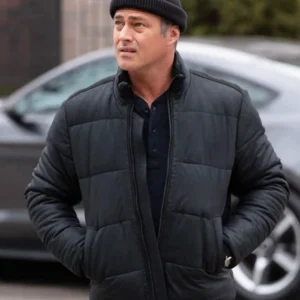 Chicago Fire S13 Taylor Kinney Black Puffer Jacket Side