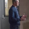 Chicago Fire S13 Taylor Kinney Blue Quilted Bomber Jacket