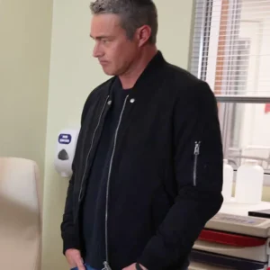 Chicago Fire S13 Taylor Kinney Black Bomber Jacket