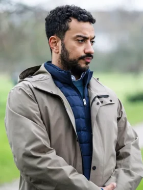 Code Of Silence S01 Nathan Armarkwei Laryea Grey Hooded Coat