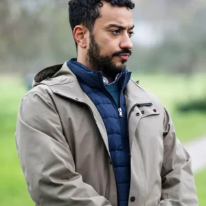 Code Of Silence S01 Nathan Armarkwei Laryea Grey Hooded Coat