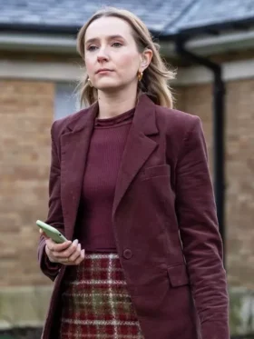 Code Of Silence S01 Rose Ayling-Ellis Maroon Blazer