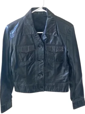 Criminal Minds S18 A.J. Cook Black Leather Jacket