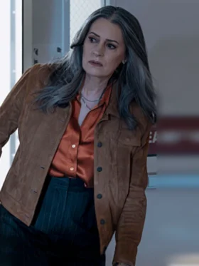 Criminal Minds S18 Paget Brewster Brown Jacket Side