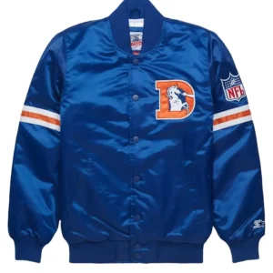 Denver Broncos Blue Satin Jacket
