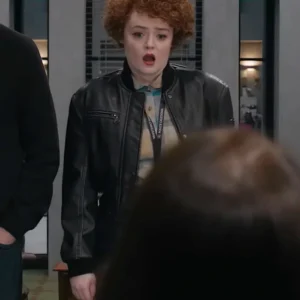 Dept. Q S01 Leah Byrne Bomber Leather Jacket