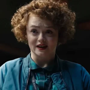 Dept. Q S01 Leah Byrne Blue Bomber Jacket Back