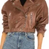 Down Home Fab S03 Chelsea DeBoer Brown Leather Jacket