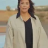 Eva Longoria Searching for Spain S01 Eva Longoria Beige Jacket Side
