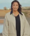Eva Longoria Searching for Spain S01 Eva Longoria Beige Jacket Side